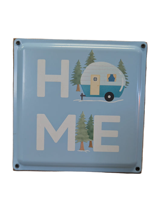 Camping Home - Metal Sign
