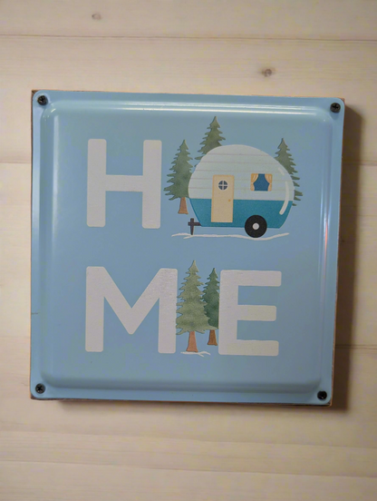Camping Home - Metal Sign