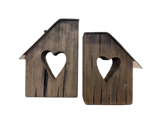 Wood House with Heart