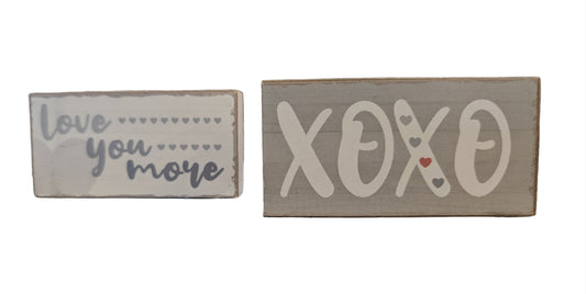 Small Love Sentiments - Block Signs