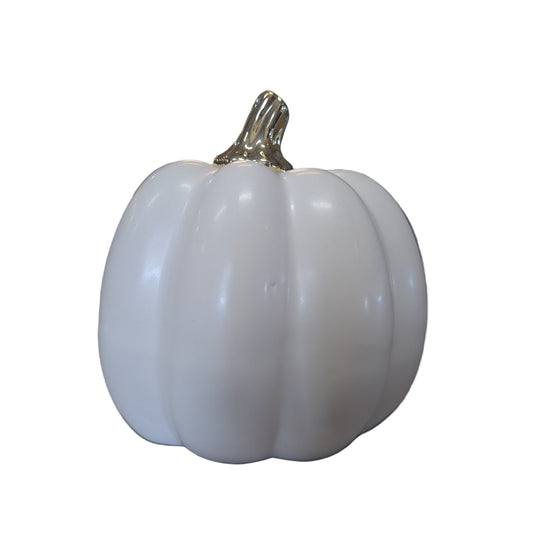 White Ceramic Pumpkin