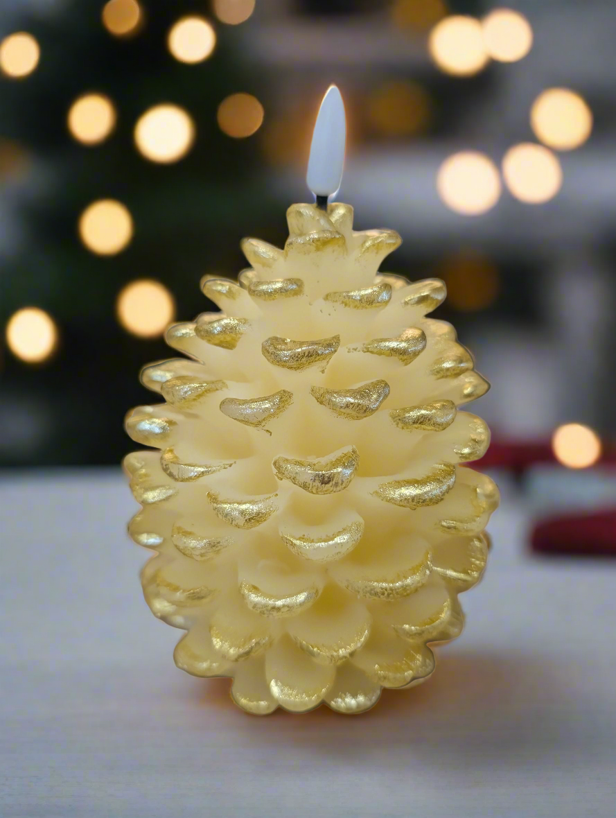 LED Pinecone Candle