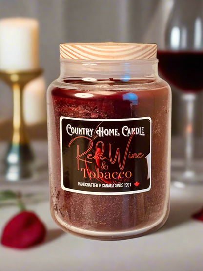 Red Wine & Tobacco Paraffin Candle