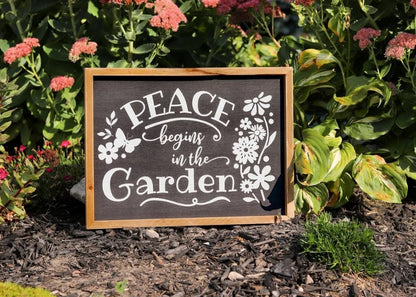 Black & White Garden Signs