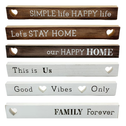 Long Desk Blocks with Sayings