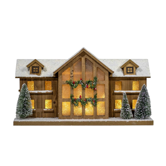 LED Large Home with Faux Greenery