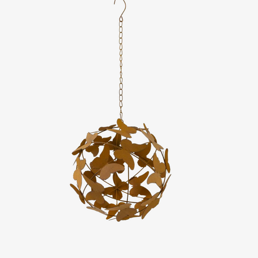 Hanging Metal Butterfly Sphere