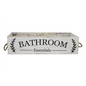 Bathroom Essentials Wood Box with Rope Handles