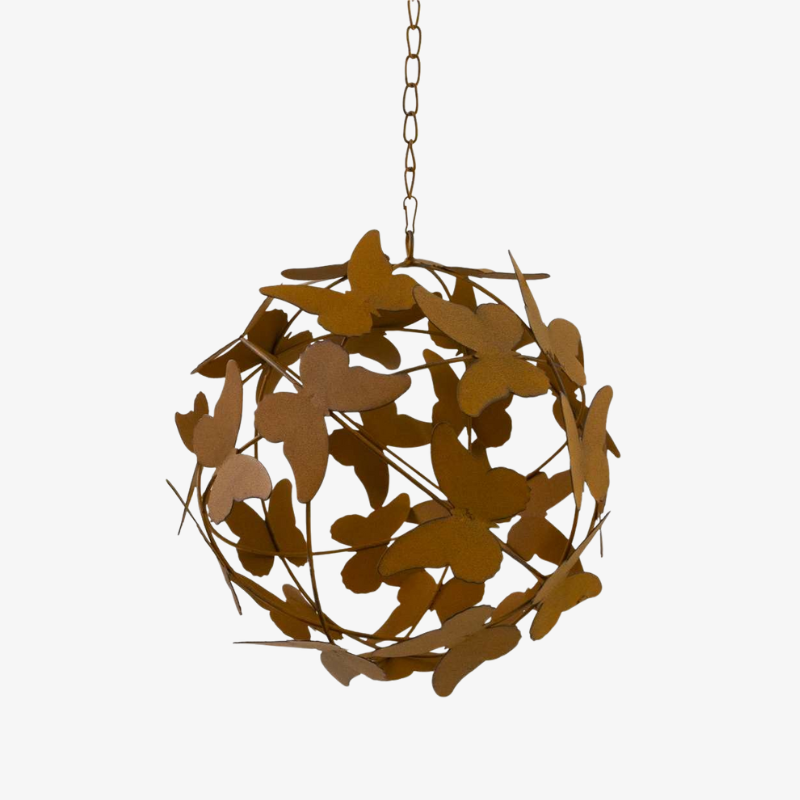 Hanging Metal Butterfly Sphere