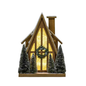 LED Small House with Faux Greenery