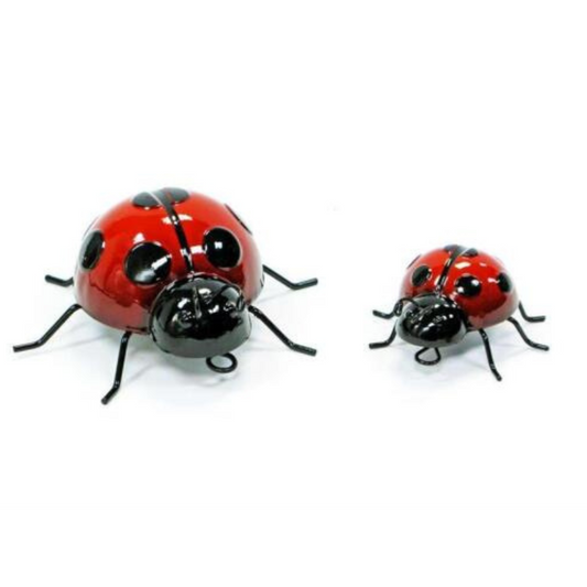 Decorative Metal Lady Bug Set