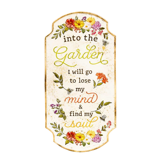"Into the Garden" - Metal Wall Sign