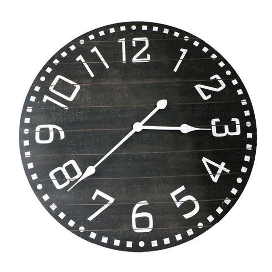 Industrial Wood Wall Clock