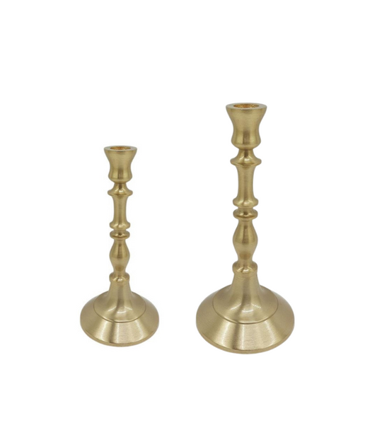 Classic Gold Metal Taper Candle Holders