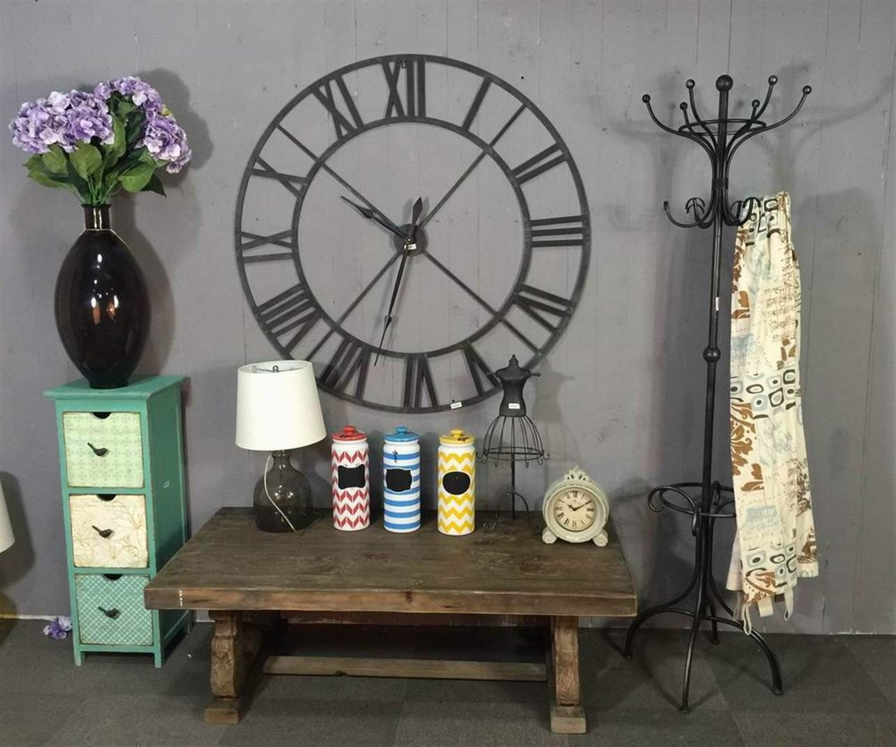 Metal Roman Numeral Clock