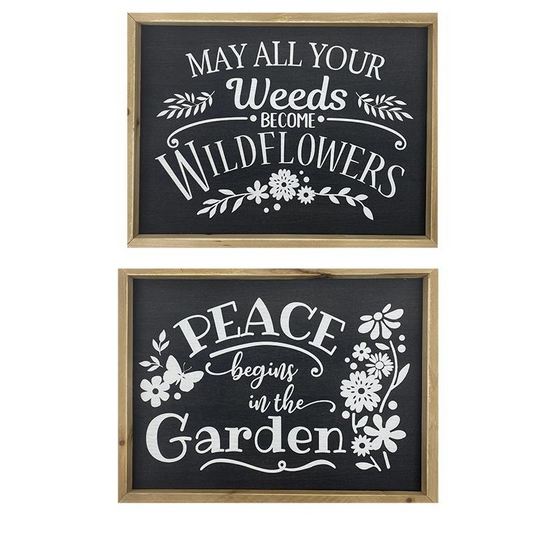 Black & White Garden Signs
