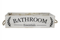 Bathroom Essentials Wood Box with Rope Handles