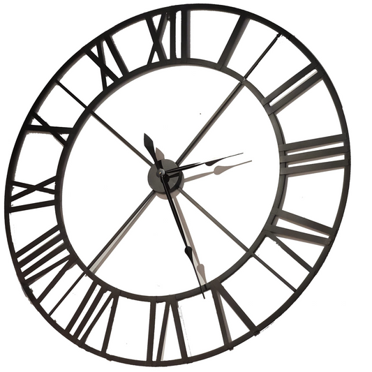 Metal Roman Numeral Clock