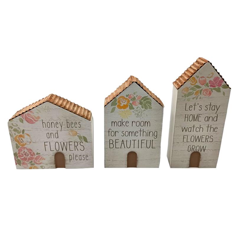 Rustic Floral House Blocks