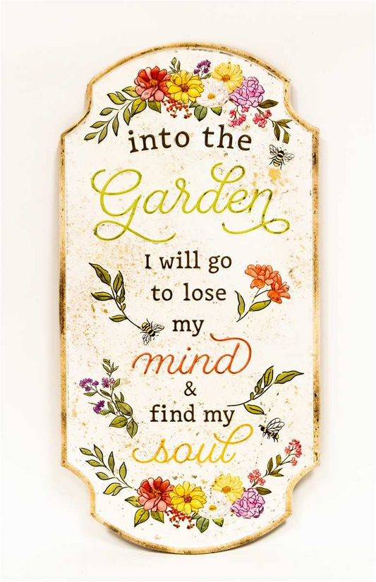 "Into the Garden" - Metal Wall Sign