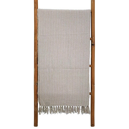 Cream Textured Throw 100% Cotton