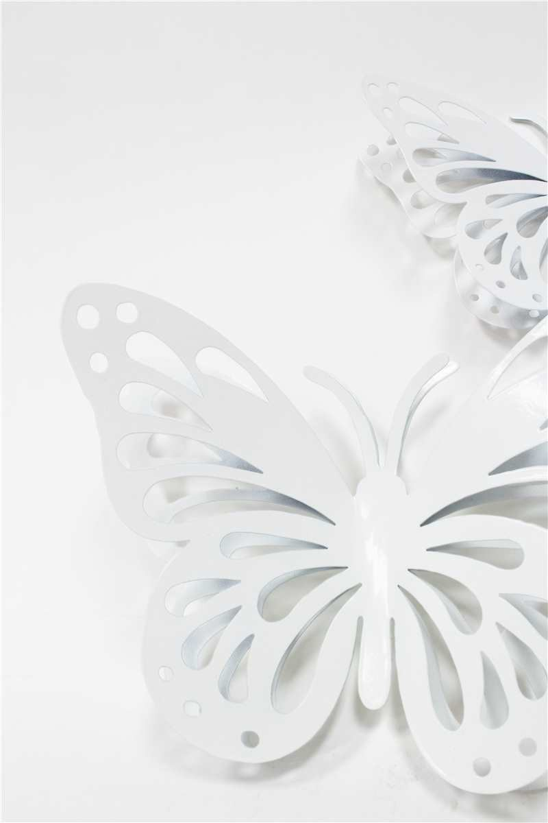 White Cutout Butterfly - Metal Wall Decor