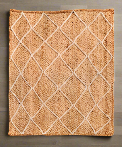 Cotton Diamond Jute Rug