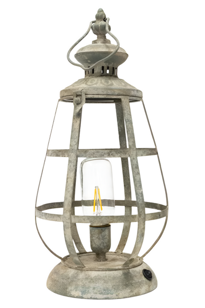Rustic Hanging Lantern with Light