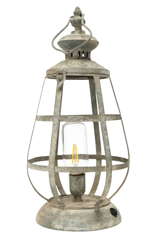 Rustic Hanging Lantern with Light