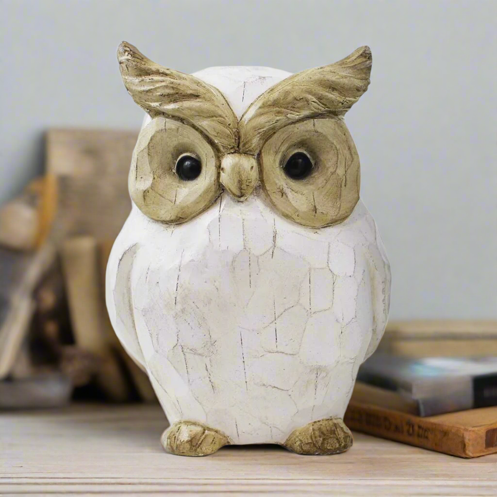 Distressed Carved Owl - Small