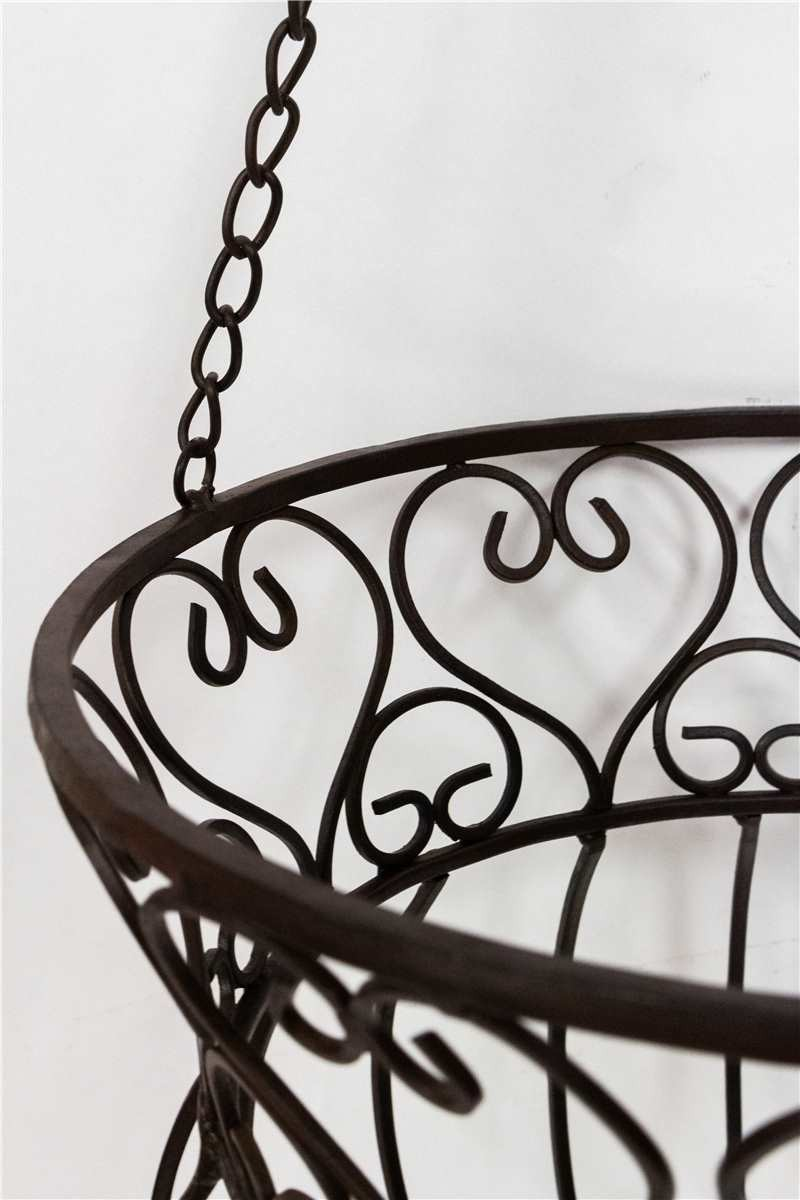 Rustic Metal Hanging Basket - Small