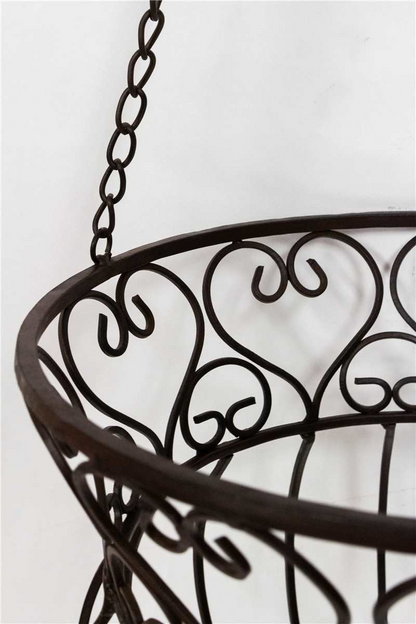 Rustic Metal Hanging Basket - Small