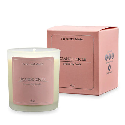 Orange Icicle Soy Wax Candle - Scented Market