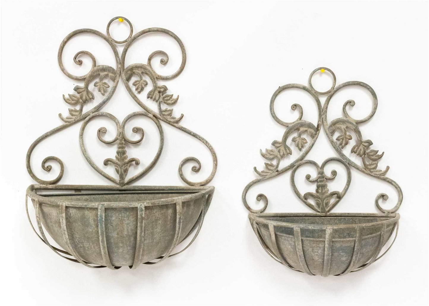 Rustic Metal Hanging Planter - Large
