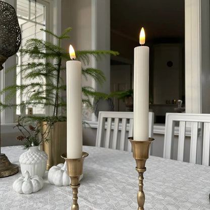 Cream LED Taper 9.6" Candle