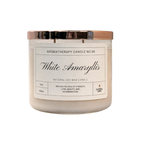 White Amaryllis Aromatherapy Candle