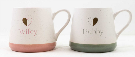 Hubby & Wifey Mug - Set of 2
