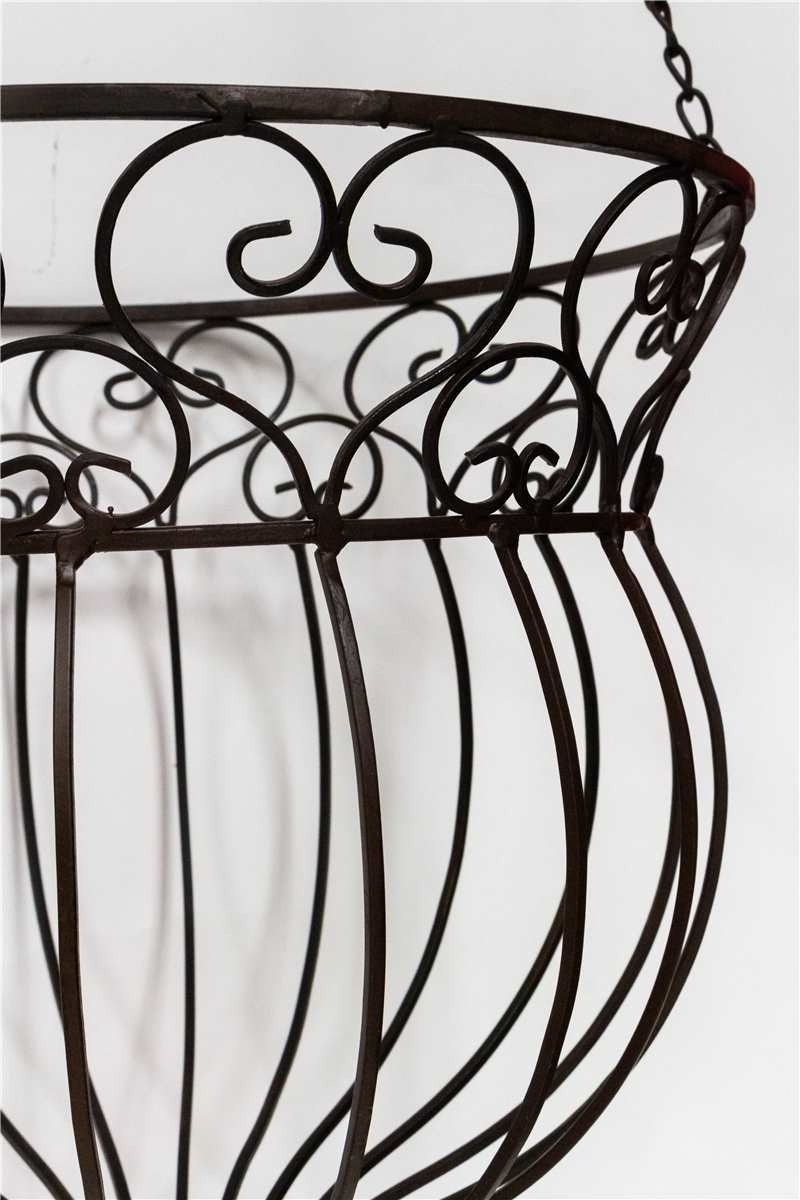 Rustic Metal Hanging Basket - Small